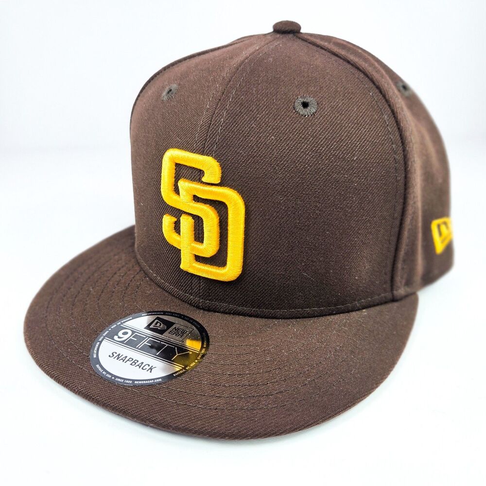 New Era San Diego Padres 9FIFTY Snapback Hat Brown Gold NWT